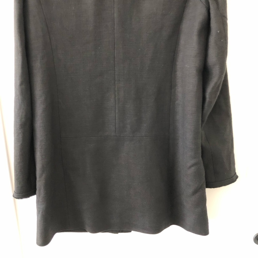 Maje Black Long Lambskin Jacket 36 S - Picture 12 of 13